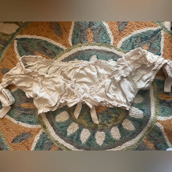 12th tribe Linen Tie Top - Picture 6 of 9